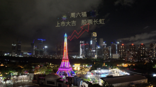 周六福港交所成功上市，千架无人机及灯光秀见证荣光时刻