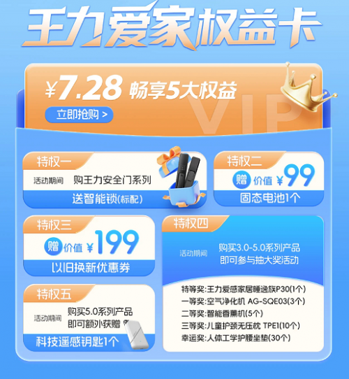 政策补贴+企业让利：王力安防7.28元爱家权益卡撬动家庭安防消费升级