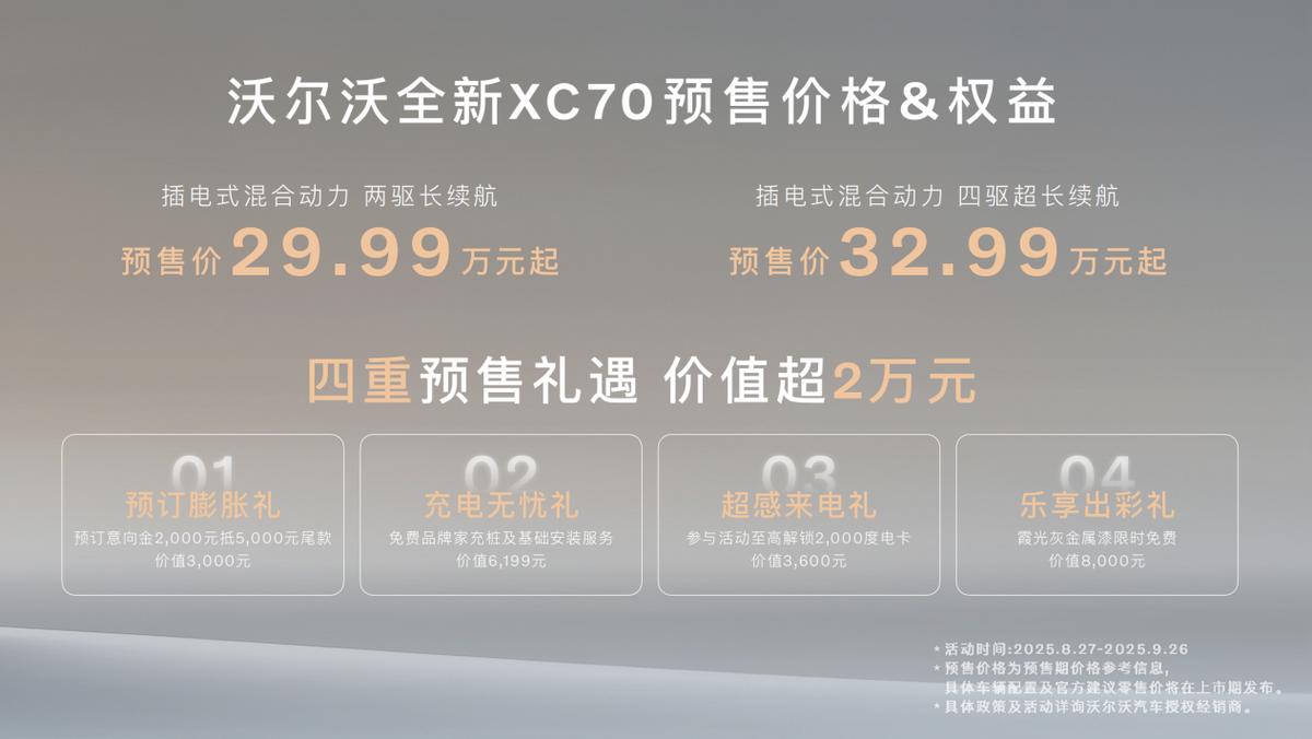 7种配色任选！沃尔沃全新XC70预售价29.99万元起，备受青睐