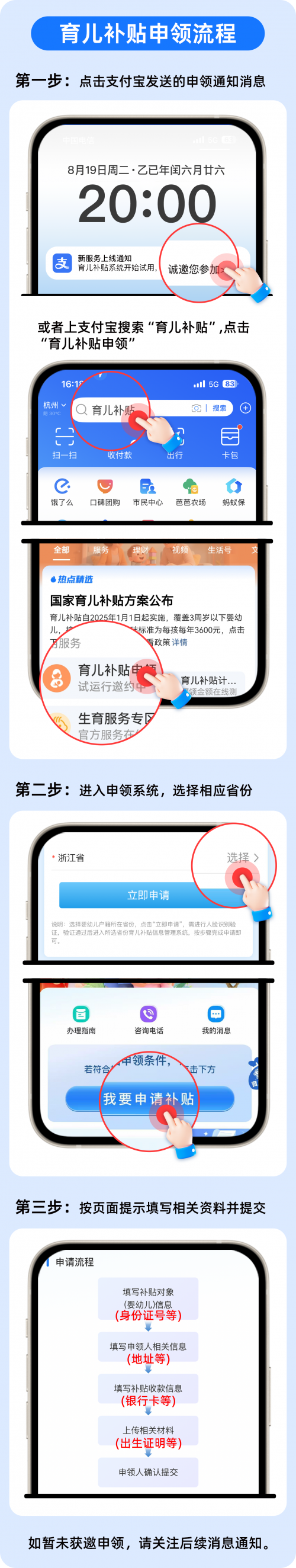 昨晚，史上第一批宝妈宝爸完成国家育儿补贴申领