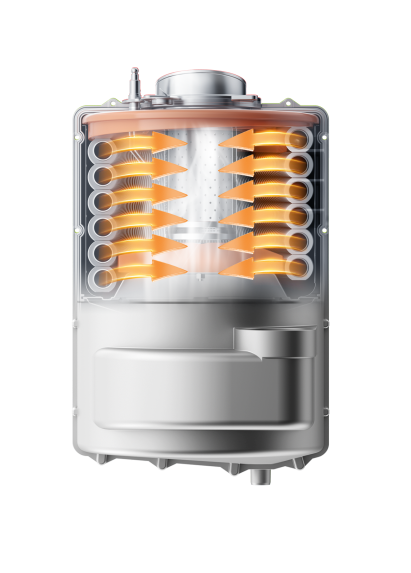 超智燃自洁全预混NB5系列采暖炉 实现双108%超节能突破