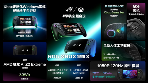 XBOX纯血联合！ROG XBOX 掌机 X 6499元正式开售