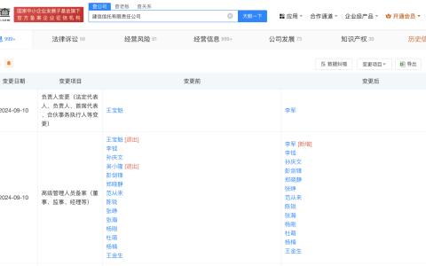 建信信托换帅完成工商变更