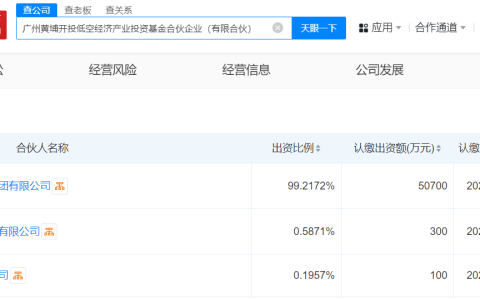 #广州黄埔成立低空经济产投基金# 出资额5.1亿