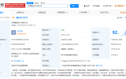 赣锋锂业旗下东莞电子公司增资至2亿